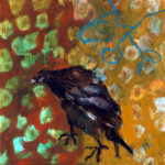 Eagle (Study after Zhu Da), 2008, Oil on gessoboard, 30” x 30”