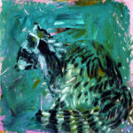 Raccoon, 2008, Oil on gessoboard, 12” x 12”