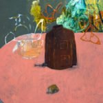 Table with Iron Jacket, 2009, Oil on gessoboard, 46” x 60”