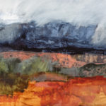 Storm at Dahlia, 2019, Oil on Yupo, 26" x 40"