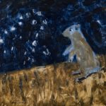 The Prairie Dog Constellation, 2020, Oil on Yupo, 8.5" x 8.75"