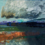 Cold Front, 2024, Oil on Yupo, 26" x 40"