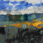 Copper Bluff, 2024, Oil and graphite on Yupo, 26" x 40"