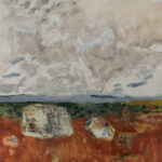 On Quarry Road, 2024, Oil on Yupo, 26" x 40"