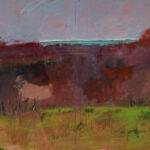 Winter Palace, 2024, Oil on Yupo, 26" x 80"