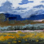 Yellow Stonecrop, 2025, Oil on Yupo on aluminum, 20" x 16"