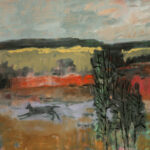 Deerhound, 2025, Oil on Yupo, 26" x 40"