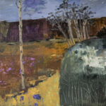 Wood Violets, 2025, Oil on Yupo. 60" x 65"