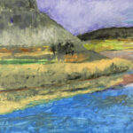 Riverbend, 2025, Oil on Yupo, 26" x 40"