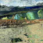 San Patricio Road, 2025, OIL and graphite on Yupo, 20" x 26"