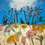 Calico Hill, 2025, Oil and acrylic on paper, 9" x 12"