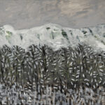 Snow Ridge, 2025, Oil on Yupo, 26" x 40"