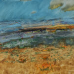 Marigold Field, 2026, Oil on Yupo, 26" x 40"