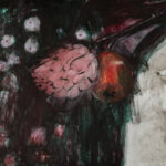 Richard Baron's Collie, 2026, Oil, acrylic, and graphite on Yupo, 26" x 40"