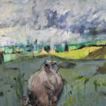 King Gopher, 2026, Oil and graphite on Yupo, 26" x 40"
