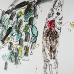 Woodpecker, 2026, Oil on Yupo, 40" x 52"